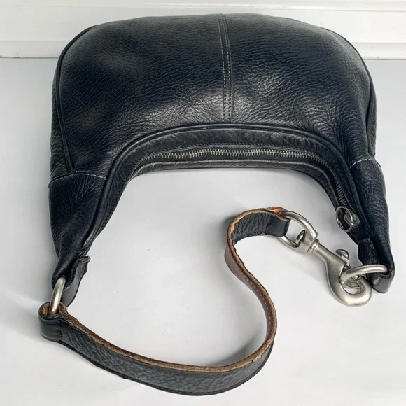 COACH Black Pebbled Leather Hobo Bag - Picture 3 of 5